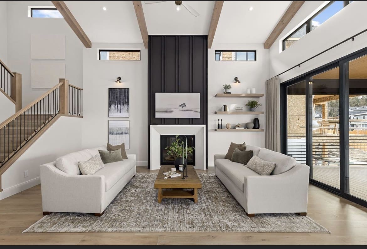 smooth white tapered surround in okanagan mission home